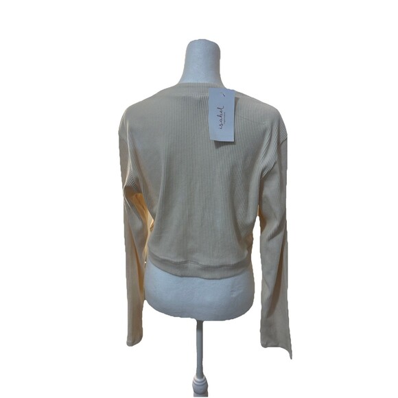 Isabel By Ingrid & Isabel Women's Ribbed Henley Cropped Top - Picture 3 of 5